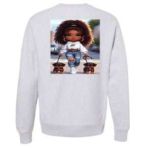 Sweatshirt Cute Girl Walking Dogs